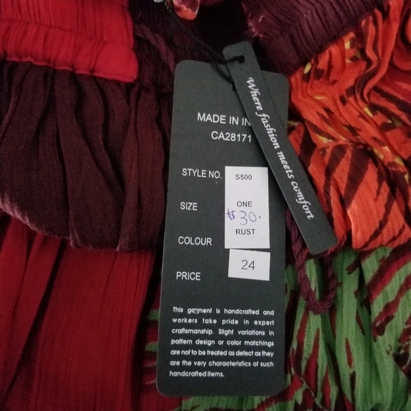 PAPA | leaf print boho flowy maxi skirt - Picture 7 of 7